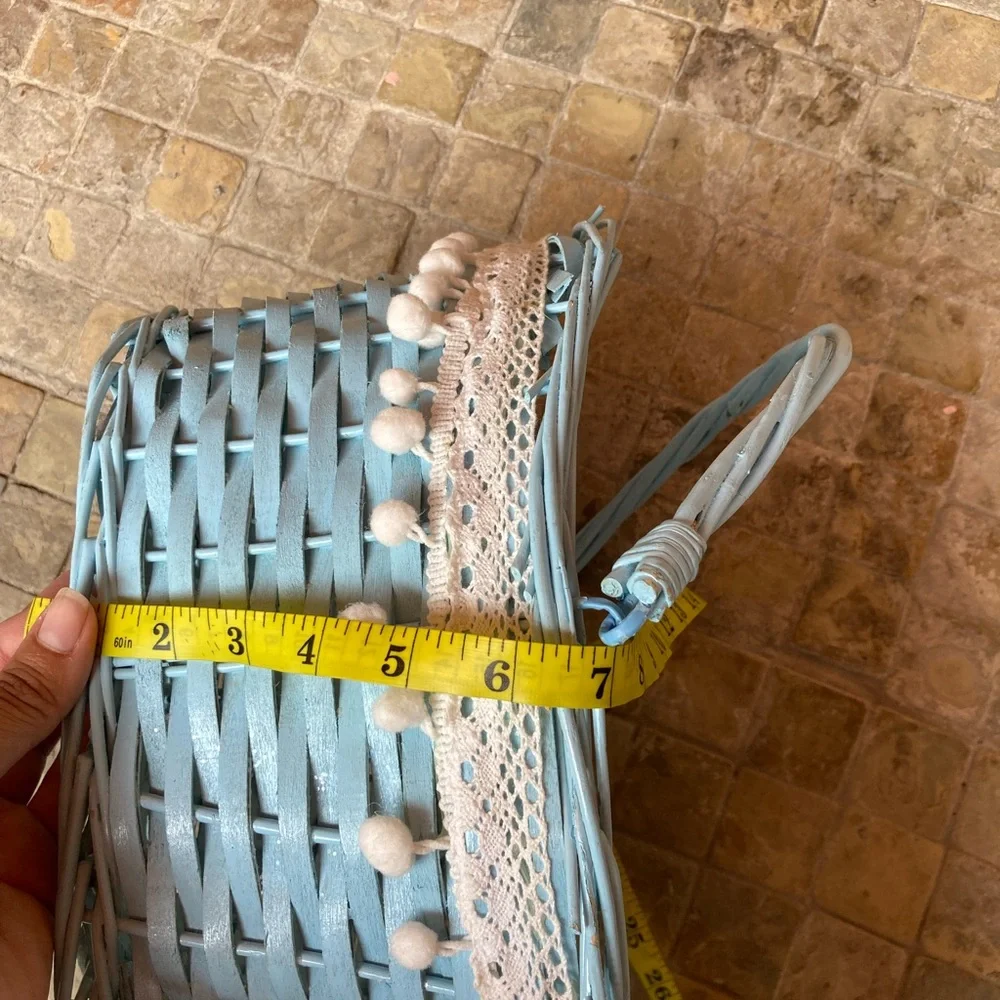Blue woven basket